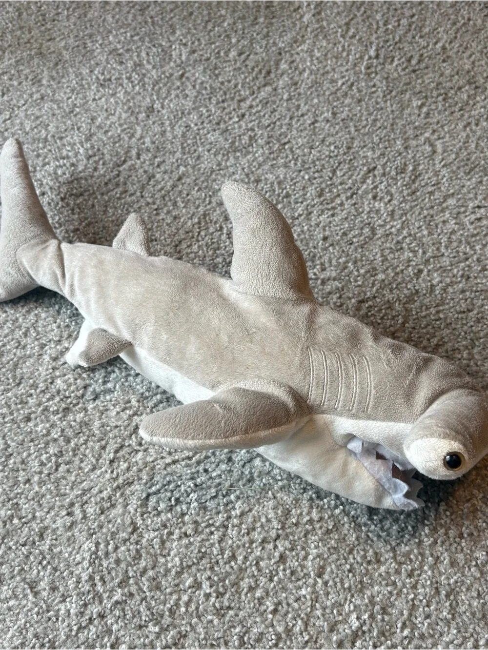 Vintage Hammerhead Shark Plush Stuffed Animal Gray Kids Toy